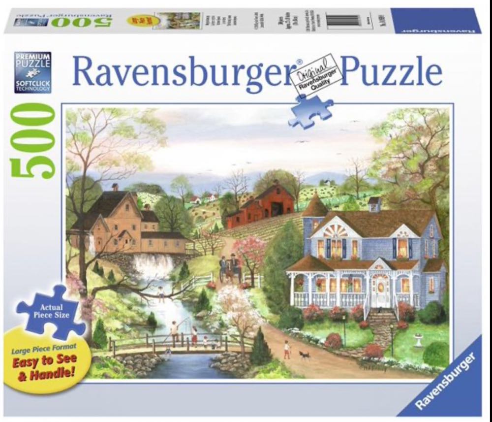 The Fishing Lesson - Ravensburger puzzle collectible - Main Image 2