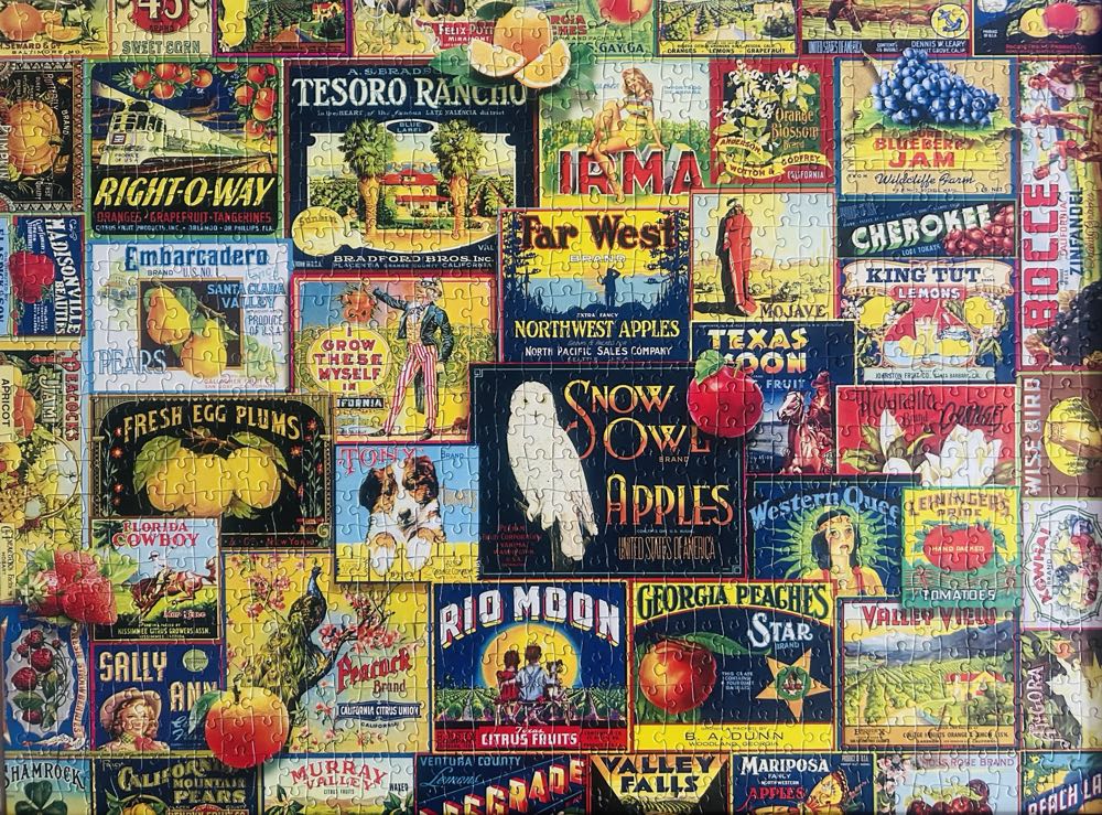 Vintage Fruit Labels - Cardinal puzzle collectible [Barcode 778988336175] - Main Image 2