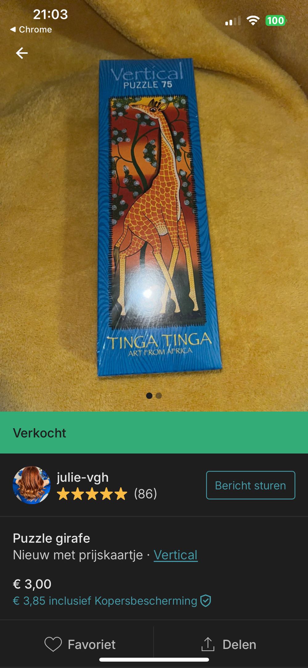 Tinga Tinga Giraffe - Heye Puzzle puzzle collectible [Barcode 4001689295820] - Main Image 4