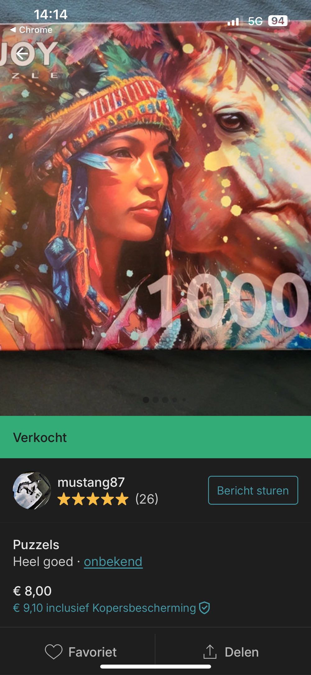 Wild Spirit - Enjoy Puzzle puzzle collectible [Barcode 5949194020294] - Main Image 4