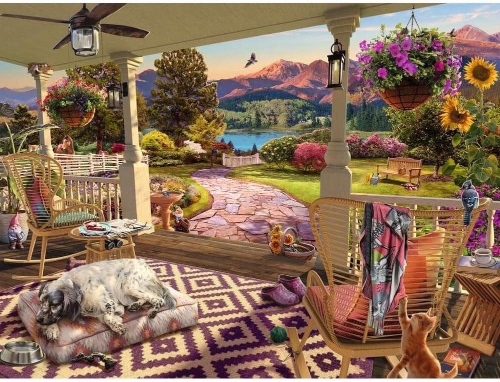 Cozy Front Porch - From Cheryl - Ravensburger puzzle collectible - Main Image 2