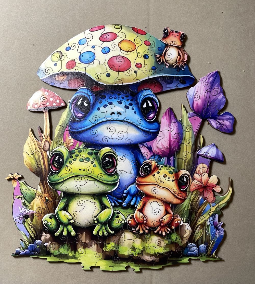 Frogs wooden Puzzle - Temu puzzle collectible - Main Image 2