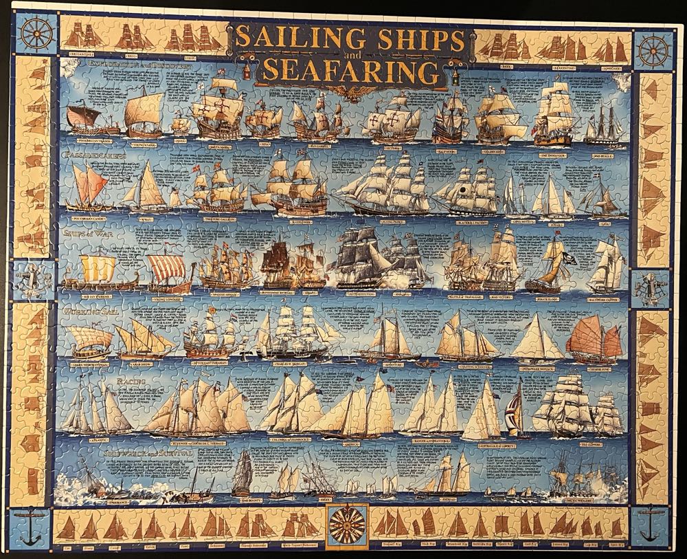 Sailing Ships and Seafaring - 924, 9/17/25 - White Mountain 🇺🇸 puzzle collectible [Barcode 724819248735] - Main Image 2