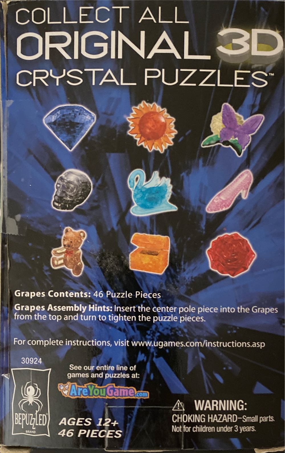 Grapes Crystal Puzzle -original 3D - Bepuzzled puzzle collectible [Barcode 023332309245] - Main Image 2