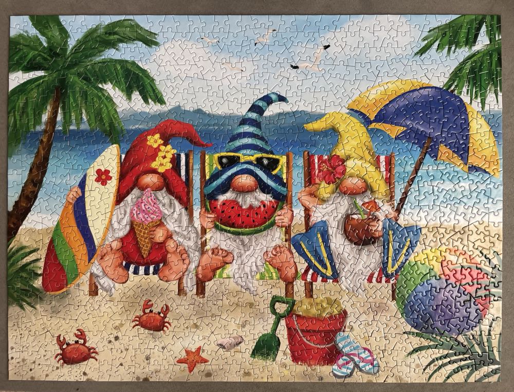 Playful Gnomes Puzzle Set Bundle By Makiko - Bits & Pieces puzzle collectible [Barcode 192949082725] - Main Image 3