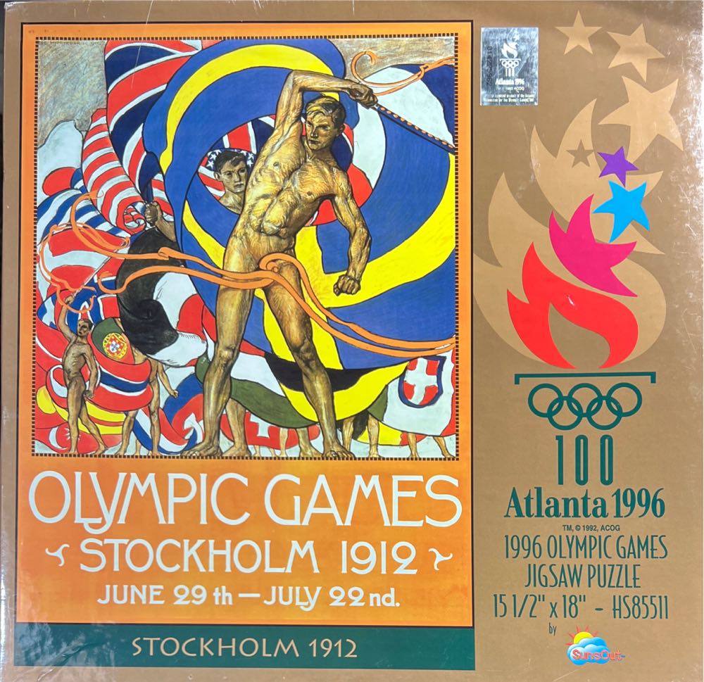 Olympic Games 550 Piece Puzzle Stockholm Olympics Puzzle Was Part Of A Series Produced For The 1996 Atlanta Games - SunsOut puzzle collectible [Barcode 796780855113] - Main Image 2