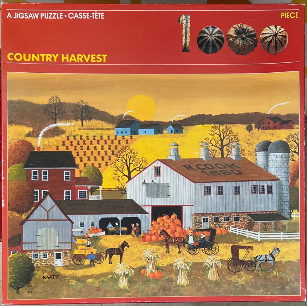 Country Harvest Pc. Puzzle From Apc Art By Kaatz New Sealed - American Publishing 🇺🇸 puzzle collectible [Barcode 078581062465] - Main Image 2