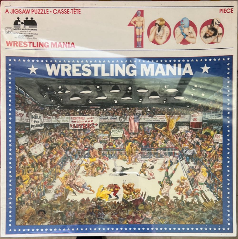 Wrestling Mania 1000 Piece - American Publishing 🇺🇸 puzzle collectible [Barcode 078581062519] - Main Image 2