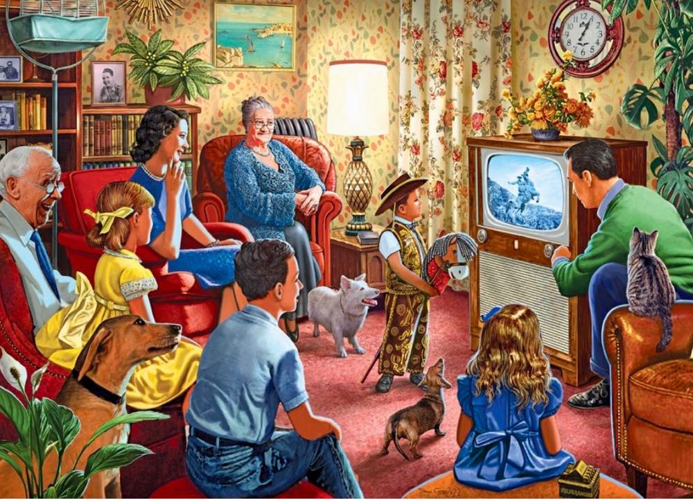 Back to the Past : Family Night Television 🆕 - Rose Art puzzle collectible [Barcode 4895145457521] - Main Image 2