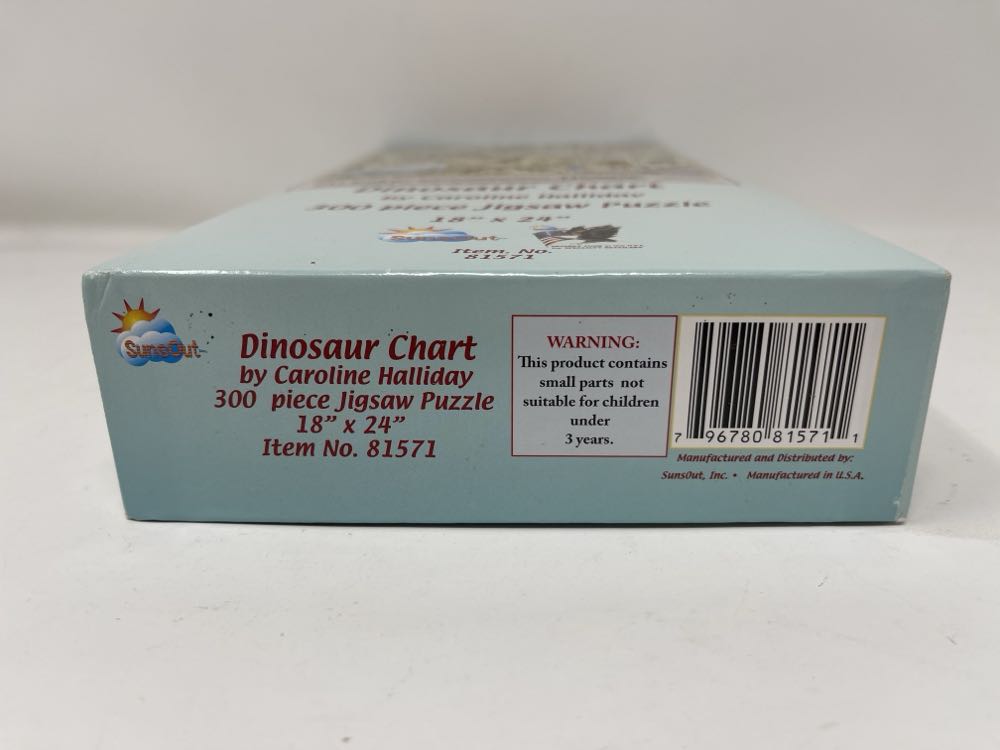 Dinosaur Chart 300pc Jigsaw Puzzle By Carolyn Halliday  puzzle collectible [Barcode 796780815711] - Main Image 2