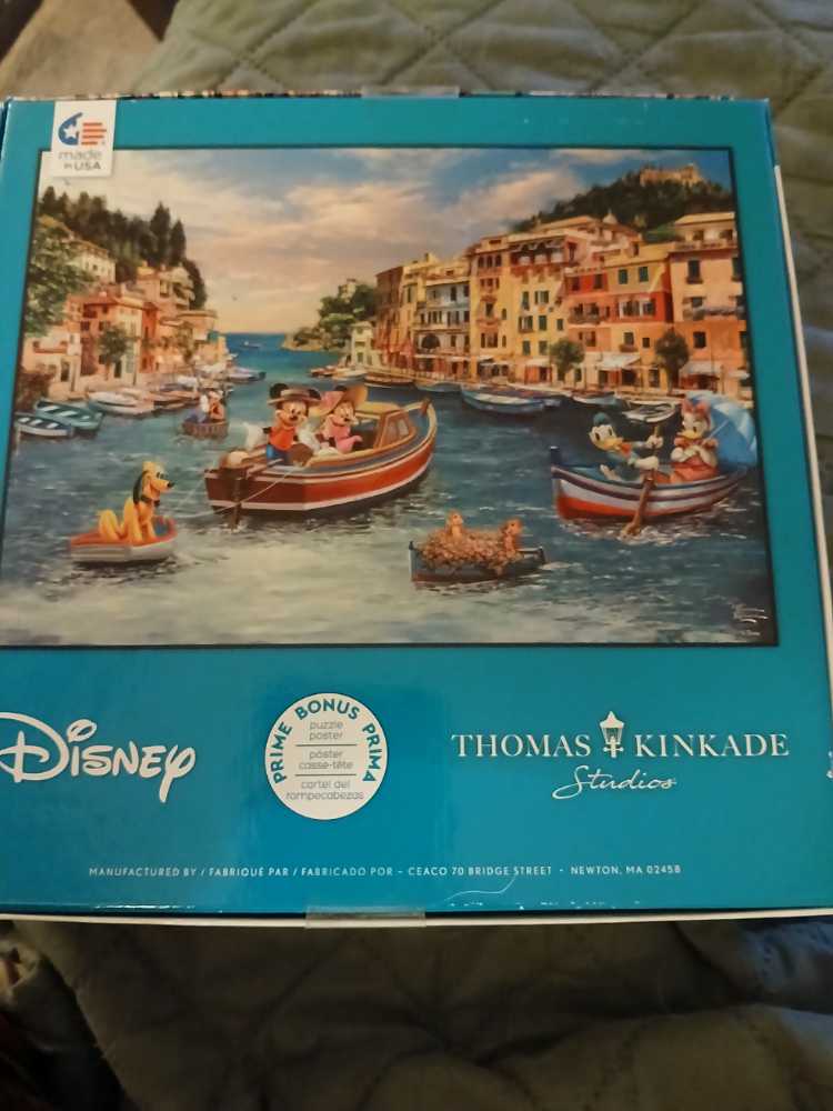 Ceaco Thomas Kinkade Disney Mickey & Minnie In Italy Piece Jigsaw Puzzle - Ceaco puzzle collectible [Barcode 021081311397] - Main Image 2