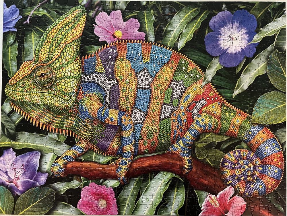 Colorful Chameleon - Ceaco puzzle collectible [Barcode 021081110303] - Main Image 2