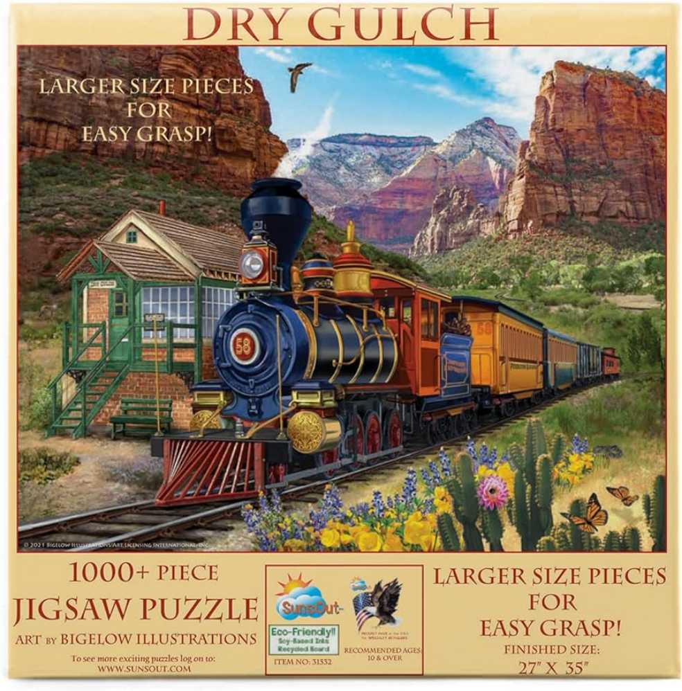 Dry Gulch - SunsOut puzzle collectible [Barcode 796780315327] - Main Image 2
