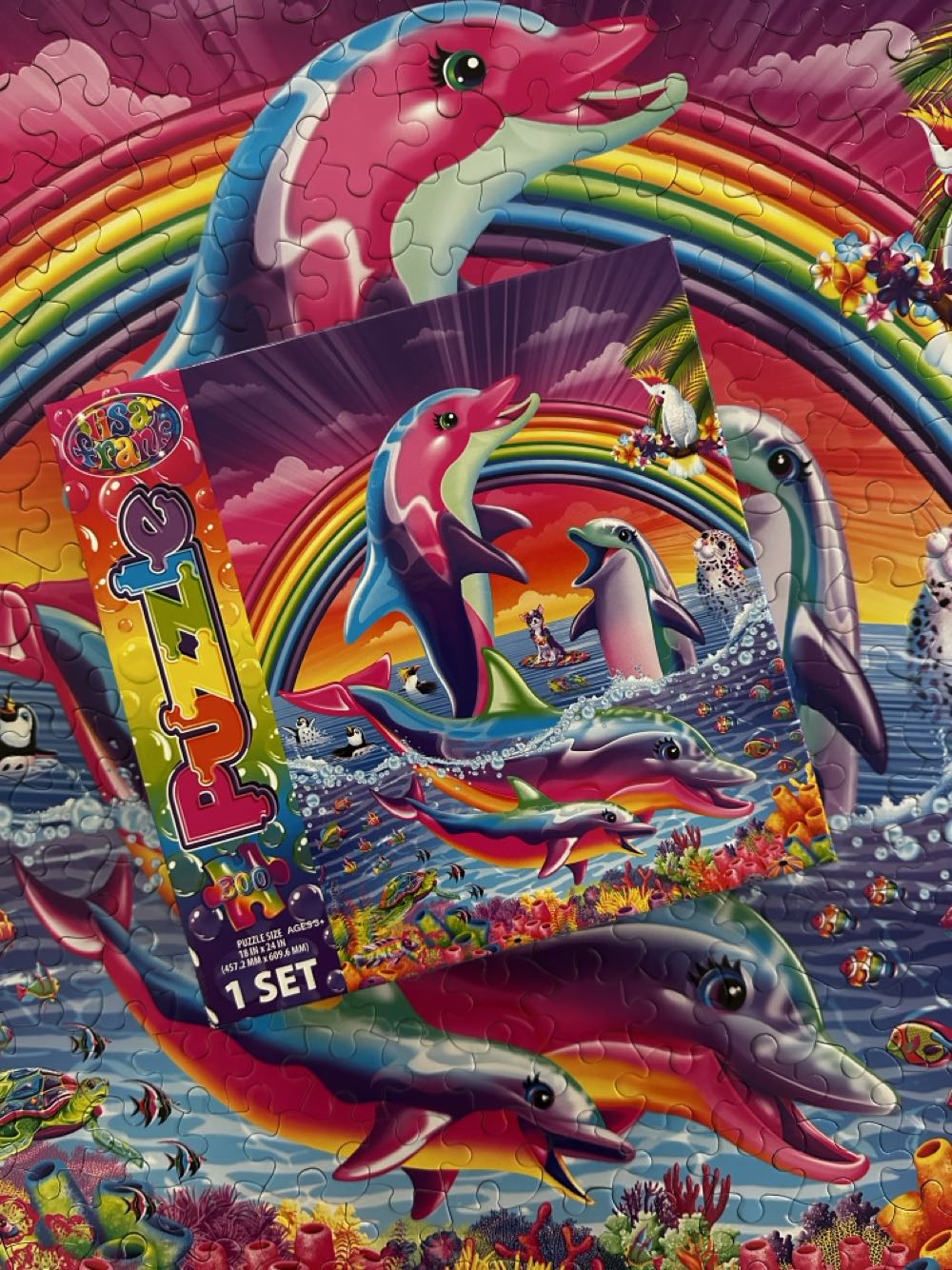 Dancing Dolphins - Lisa Frank (Bendon) puzzle collectible [Barcode 805219508770] - Main Image 3