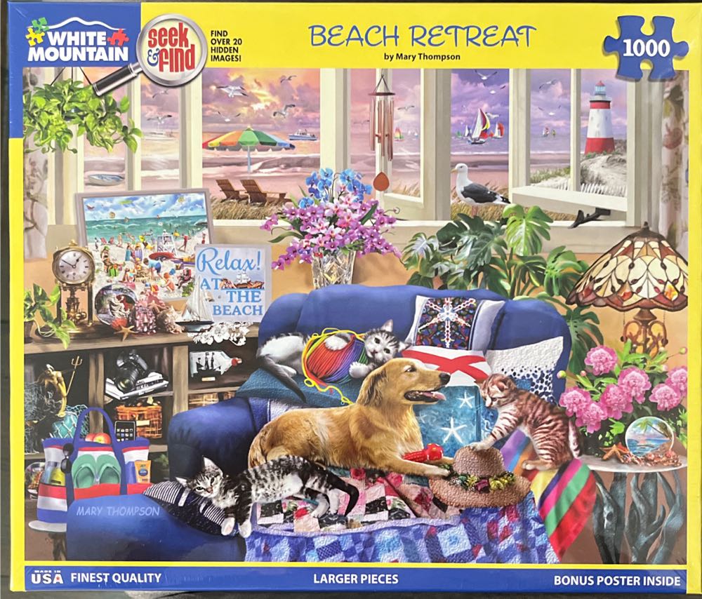 Beach Retreat - White Mountain puzzle collectible [Barcode 724819267941] - Main Image 2