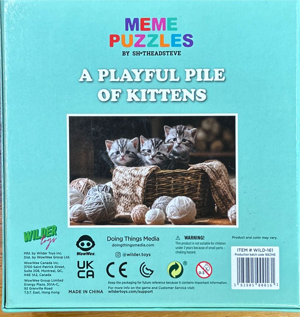 A Playful Pile Of Kittens - Wilder Toys puzzle collectible [Barcode 182805000161] - Main Image 2