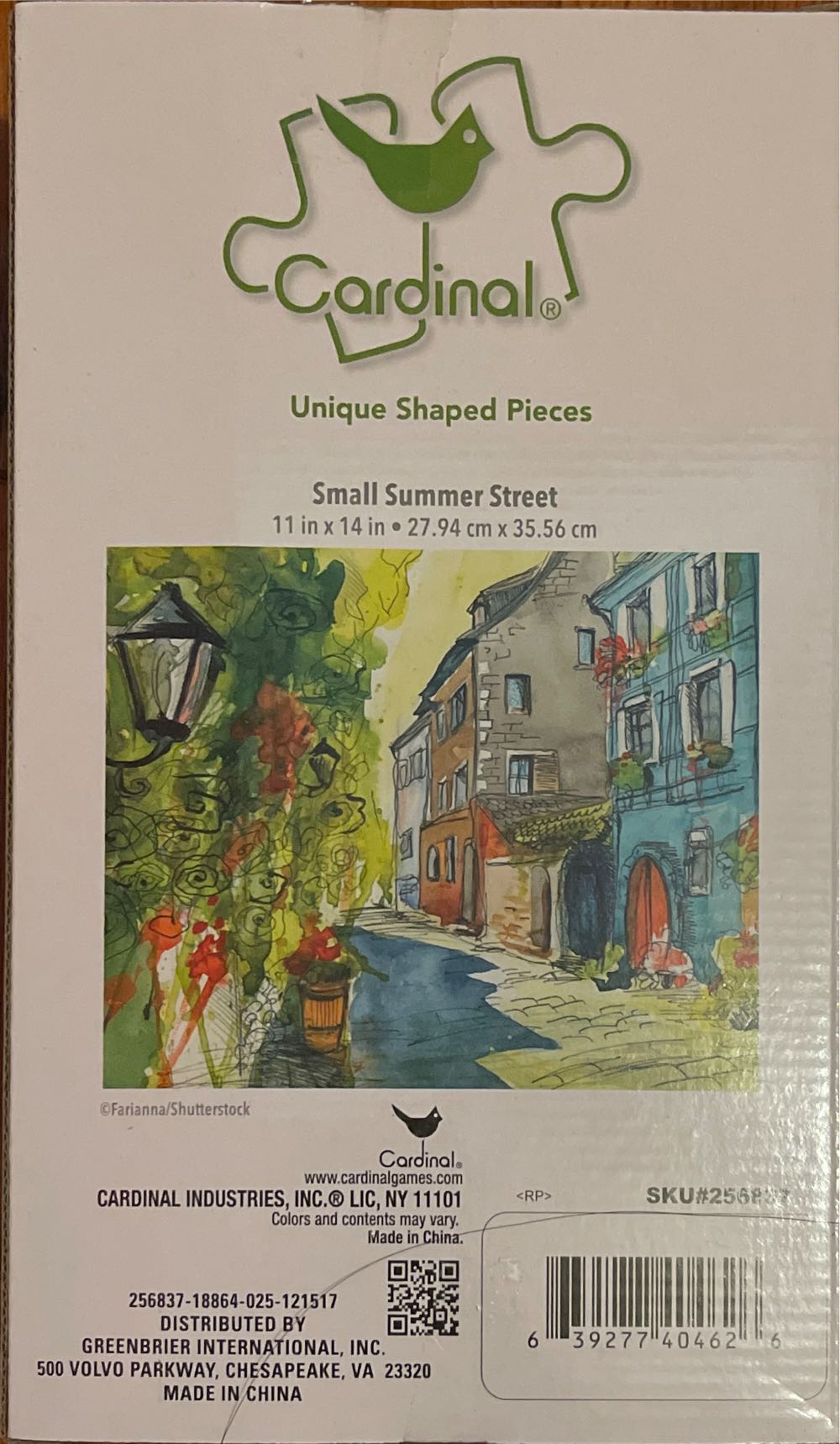 Small Summer Street - Cardinal Industries puzzle collectible [Barcode 639277404626] - Main Image 2