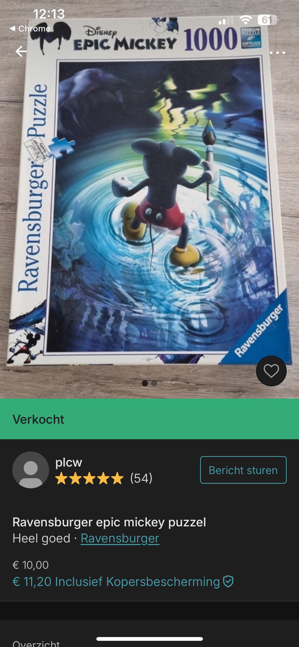 Epic Mickey Disney (Karli Na Maken €6,95) - Ravensburger puzzle collectible [Barcode 783327722748] - Main Image 3
