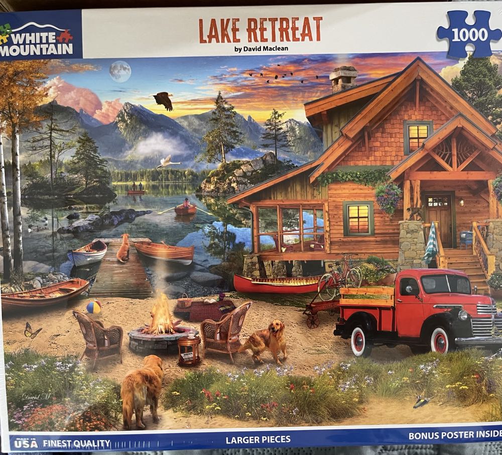 Y-Lake Retreat - White Mountain Puzzles puzzle collectible [Barcode 724819267965] - Main Image 4