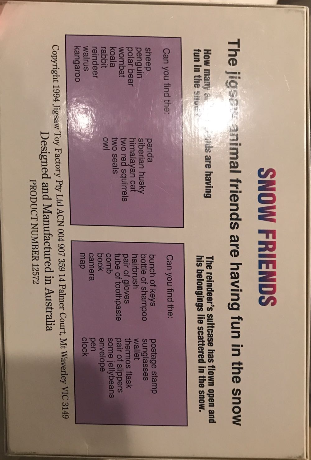 Snow Friends - Jigsaw Toy Factory puzzle collectible - Main Image 2