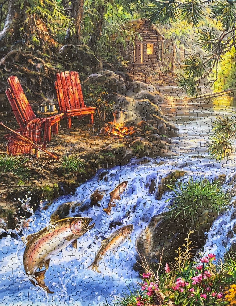 The Fishing Hole*^ - Springbok puzzle collectible [Barcode 091683016662] - Main Image 2