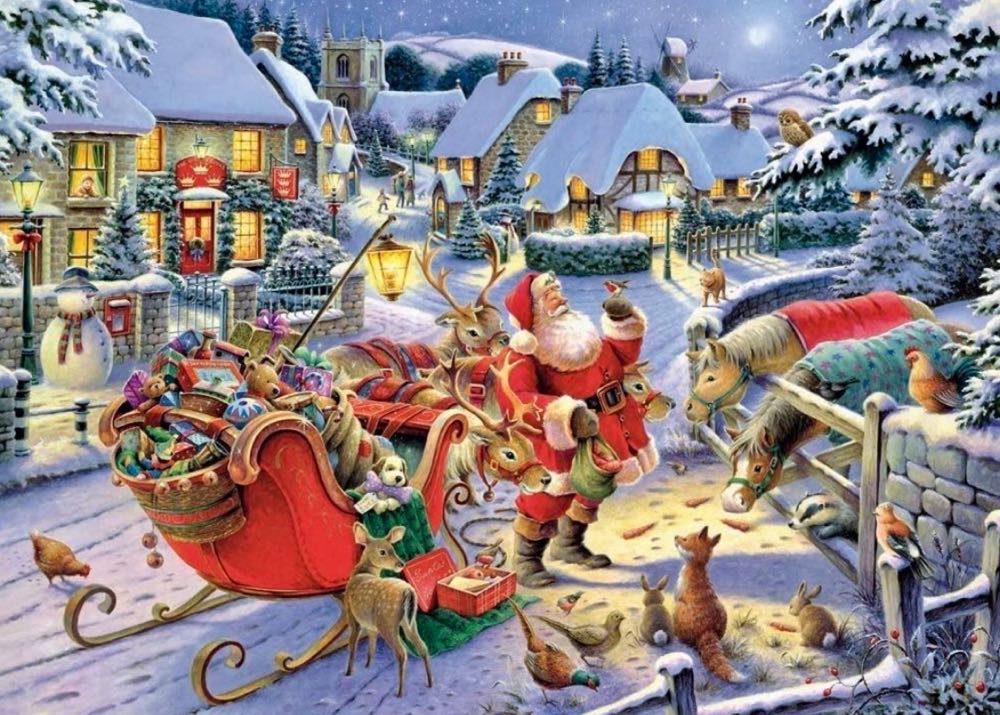 2009 Limited Edition : Santa’s Christmas Supper - Ravensburger puzzle collectible [Barcode 4005556191710] - Main Image 2