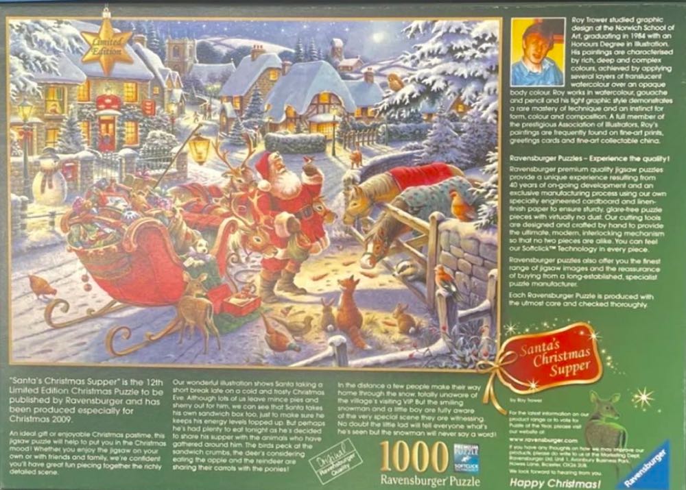 2009 Limited Edition : Santa’s Christmas Supper - Ravensburger puzzle collectible [Barcode 4005556191710] - Main Image 3