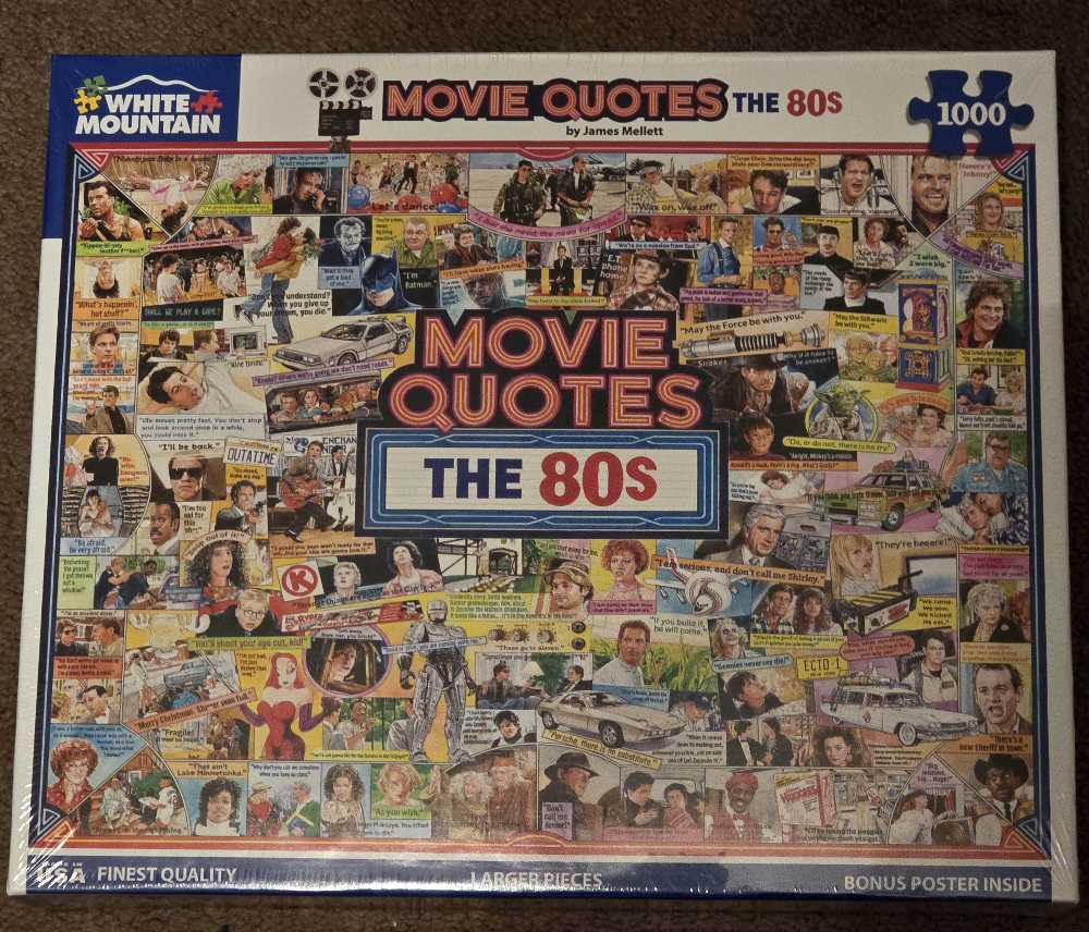 Movie Quotes The 80’s  - White Mountain puzzle collectible [Barcode 724819268092] - Main Image 3