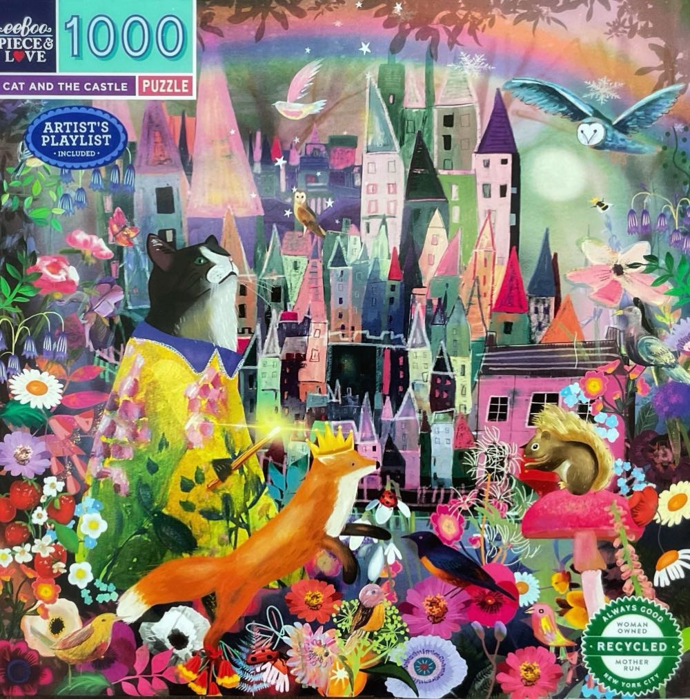 Cat and the Castle - Eeboo puzzle collectible [Barcode 689196515903] - Main Image 2