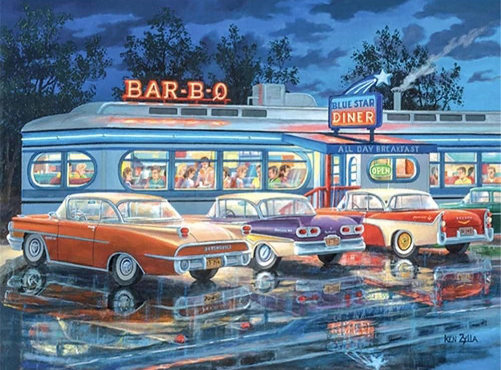 Dining Out - SunsOut puzzle collectible [Barcode 796780397651] - Main Image 2