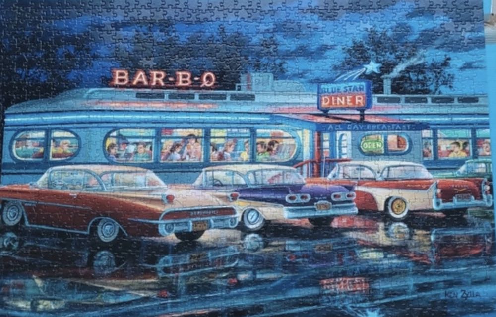 Dining Out - SunsOut puzzle collectible [Barcode 796780397651] - Main Image 3