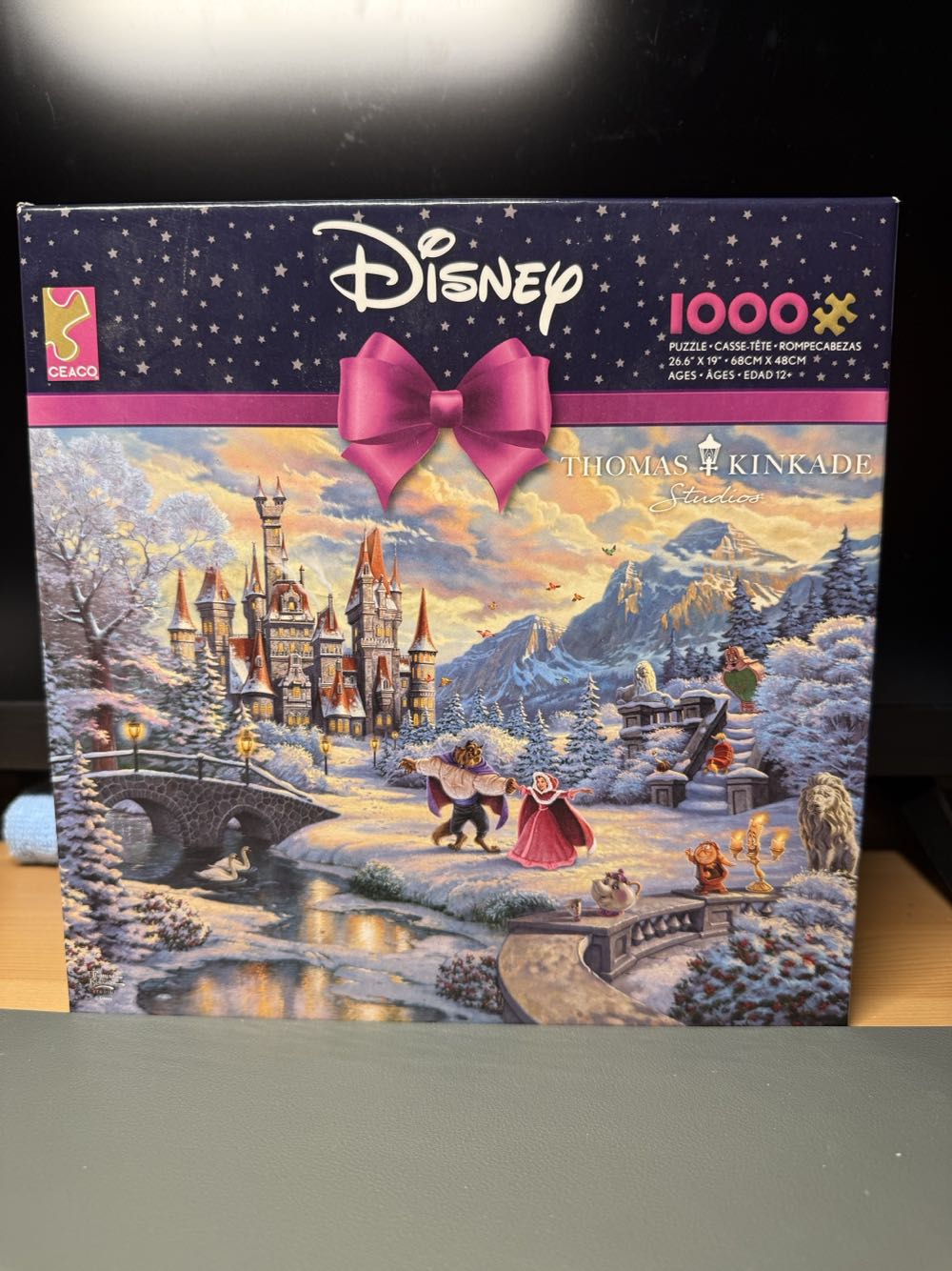 Beauty and the Beast Winter Wonderland - Thomas Kinkade/Ceaco puzzle collectible [Barcode 9781934232125] - Main Image 2