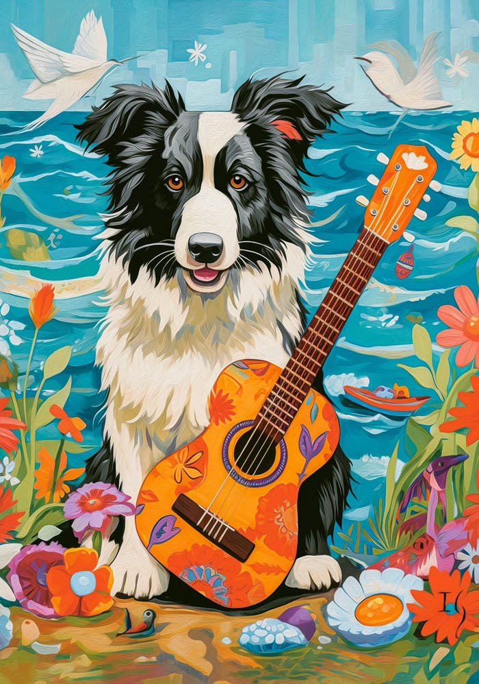 Collie, Guitar And The Sea - Castorland puzzle collectible [Barcode 5904438054008] - Main Image 2