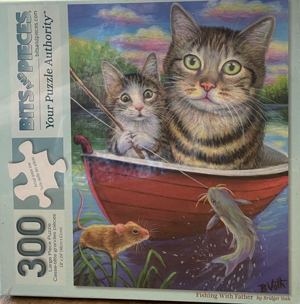 Fishing With Father - Bits & Pieces puzzle collectible [Barcode 192949064042] - Main Image 2