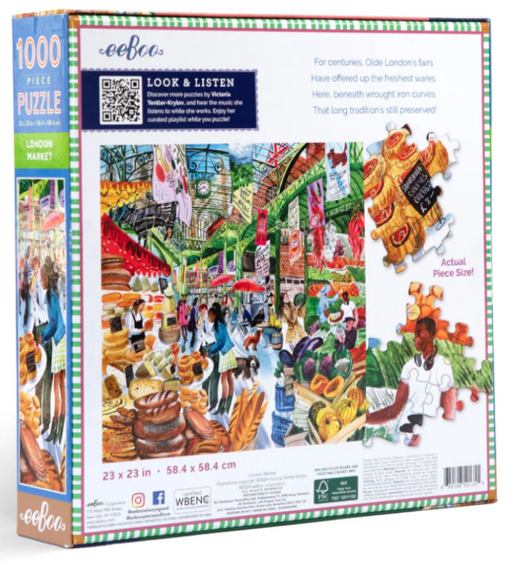 London Market - eeBoo Puzzles puzzle collectible [Barcode 689196521355] - Main Image 2