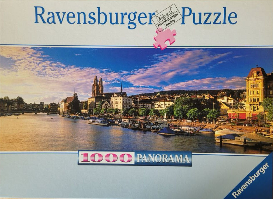 Ravensburger Panorama Jigsaw Puzzle: 151073 Evening In Zurich Piece Premium 139873 Amsterdamm Market 1008 Pieces Flowers Mood Parts - Ravensberger Puzzle puzzle collectible [Barcode 4005556151073] - Main Image 2