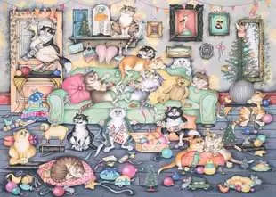 Crazy Cats - Christmas Crackers - Ravensburger puzzle collectible [Barcode 4005555012443] - Main Image 3