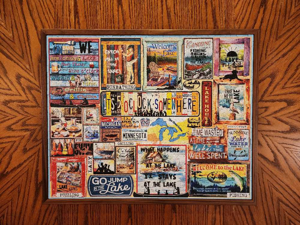 Lake Time - White Mountain Puzzles puzzle collectible [Barcode 724819268009] - Main Image 2