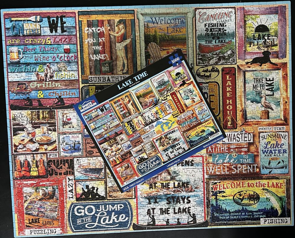 Lake Time - White Mountain Puzzles puzzle collectible [Barcode 724819268009] - Main Image 4