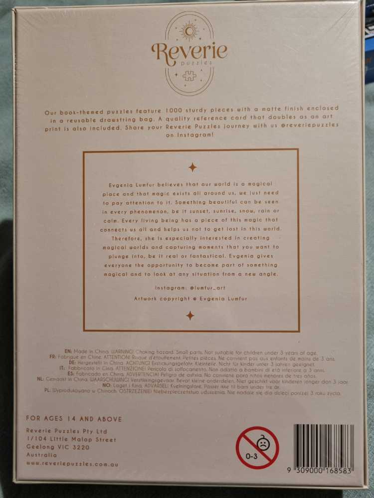 Bestiary - Reverie Puzzles puzzle collectible [Barcode 9309000168583] - Main Image 2