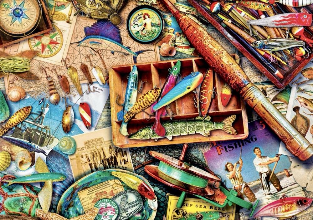 Vintage Fishing • - Buffalo puzzle collectible [Barcode 079346037445] - Main Image 2