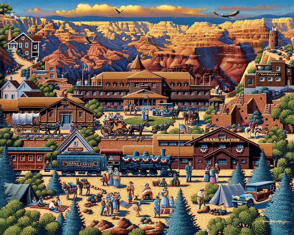 National Parks : Grand Canyon 9x7 - Dowdle Folk Art puzzle collectible - Main Image 2