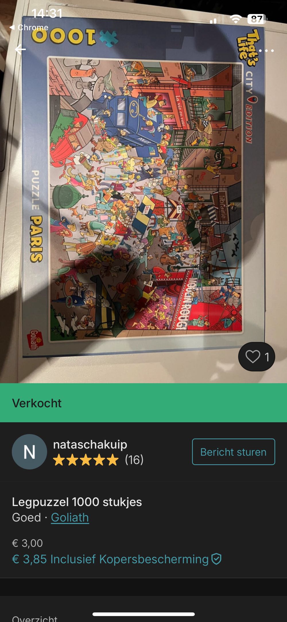 Goliath That’s Life City Edition Paris - goliath puzzle collectible [Barcode 8720077308008] - Main Image 4