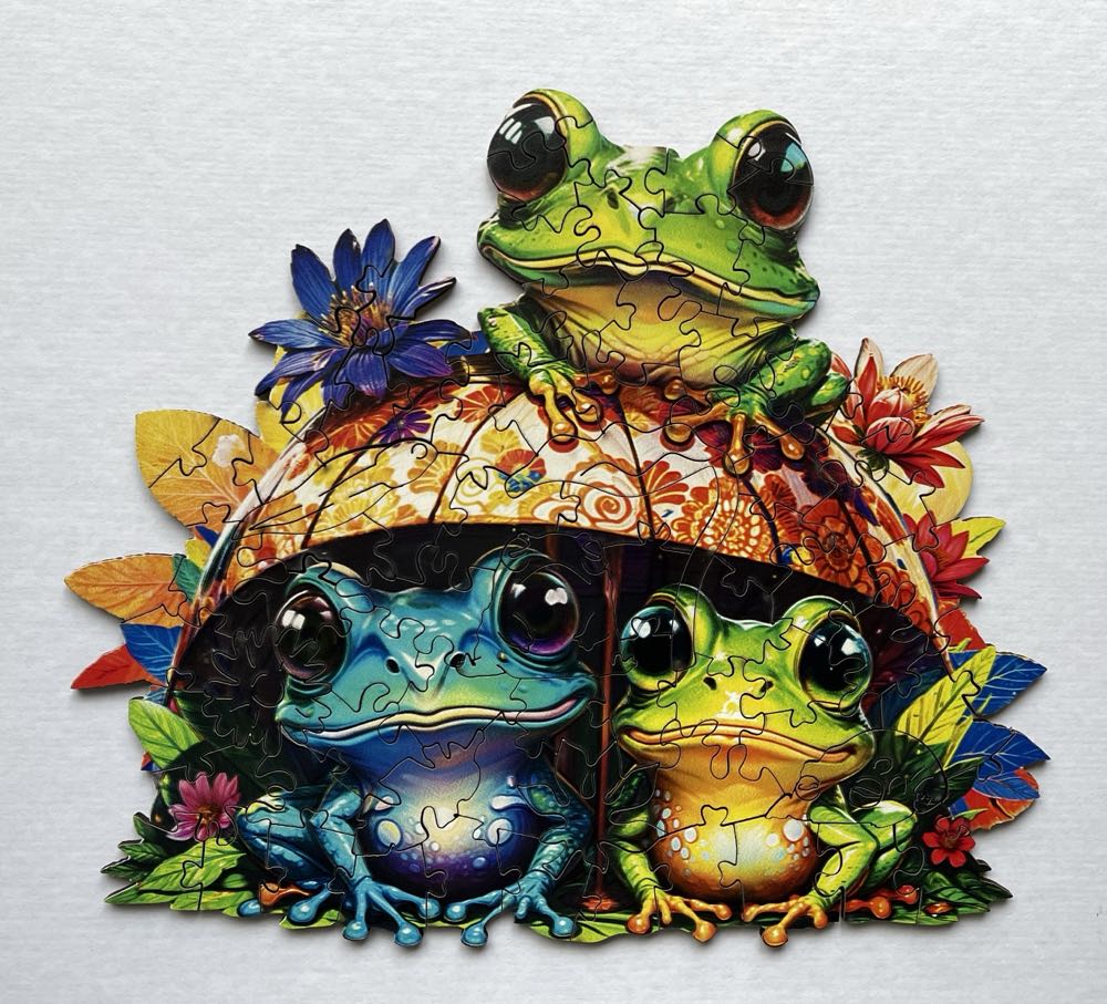 Frog Brothers Wooden Puzzle - Temu puzzle collectible - Main Image 2
