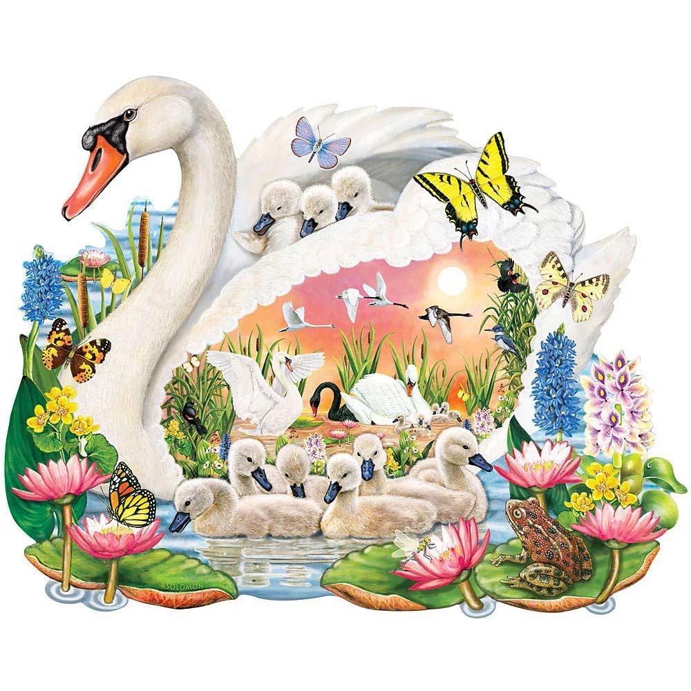 Mother Swan - Bits And Pieces 🇺🇸 puzzle collectible [Barcode 704812488697] - Main Image 3