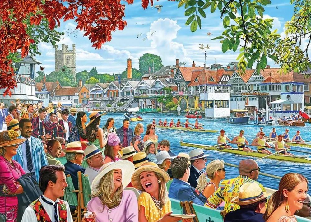 Rowing At The Regatta (Saskia Lenen) - Gibsons puzzle collectible [Barcode 5012269063981] - Main Image 2