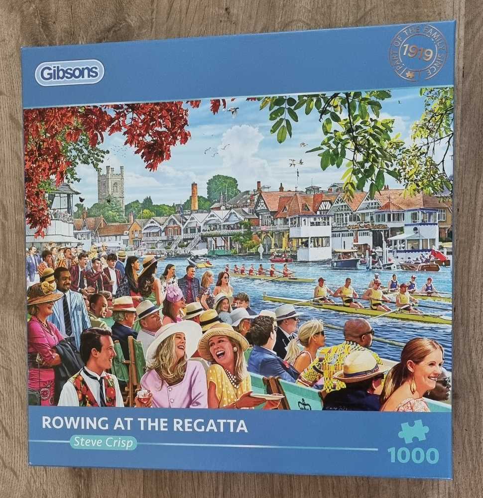 Rowing At The Regatta (Saskia Lenen) - Gibsons puzzle collectible [Barcode 5012269063981] - Main Image 4