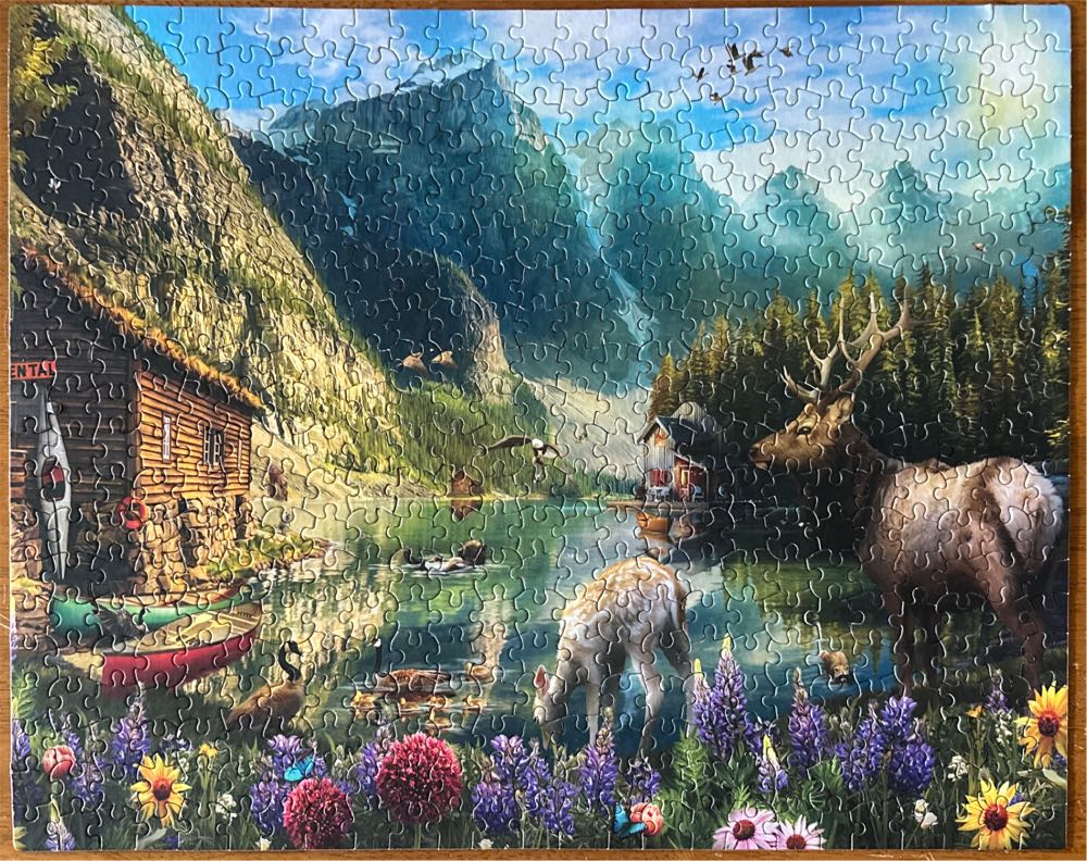 Paradise In The Mountains - Ceaco puzzle collectible [Barcode 021081242523] - Main Image 2
