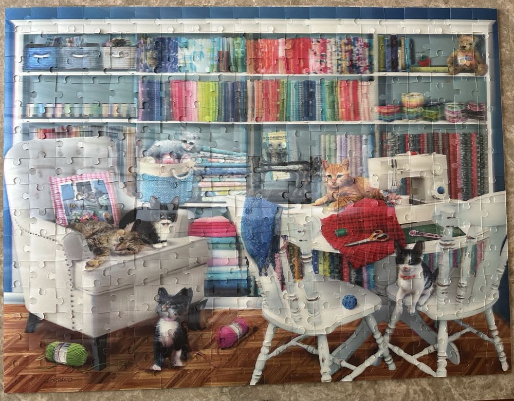 Cat Crafting Room - Prime 3D Ltd. puzzle collectible [Barcode 670889122409] - Main Image 3