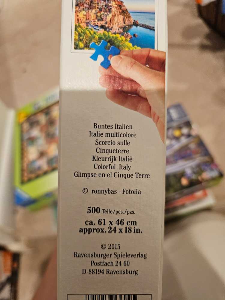 Ravensburger Buntes Italien 500 Teile  puzzle collectible [Barcode 4005556136025] - Main Image 2